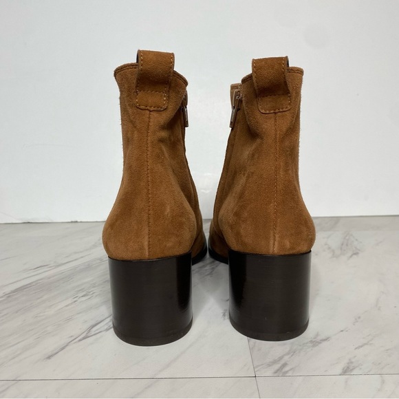 Paul Green Brown Suede Chelsea Heeled Bootie 6 / 8.5 - Picture 3 of 16